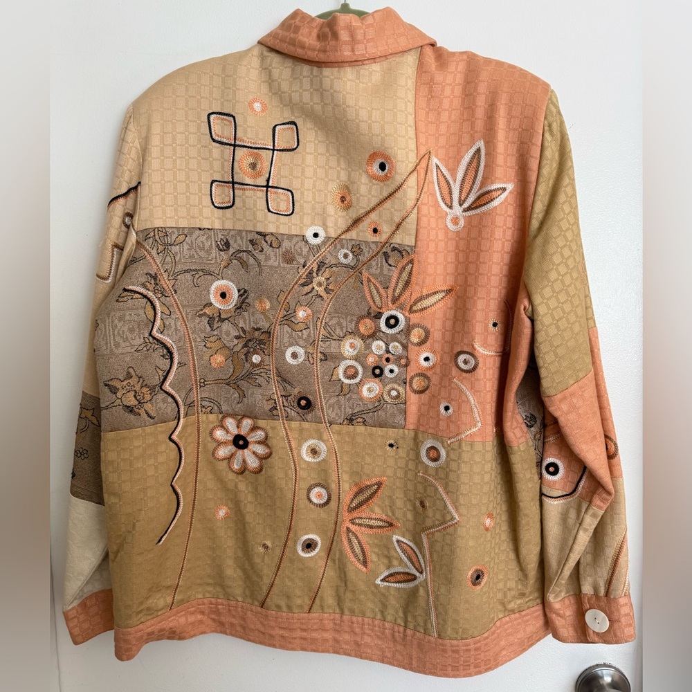 Julia Kim Embroidered Patchwork Tapestry Jacket -… - image 2